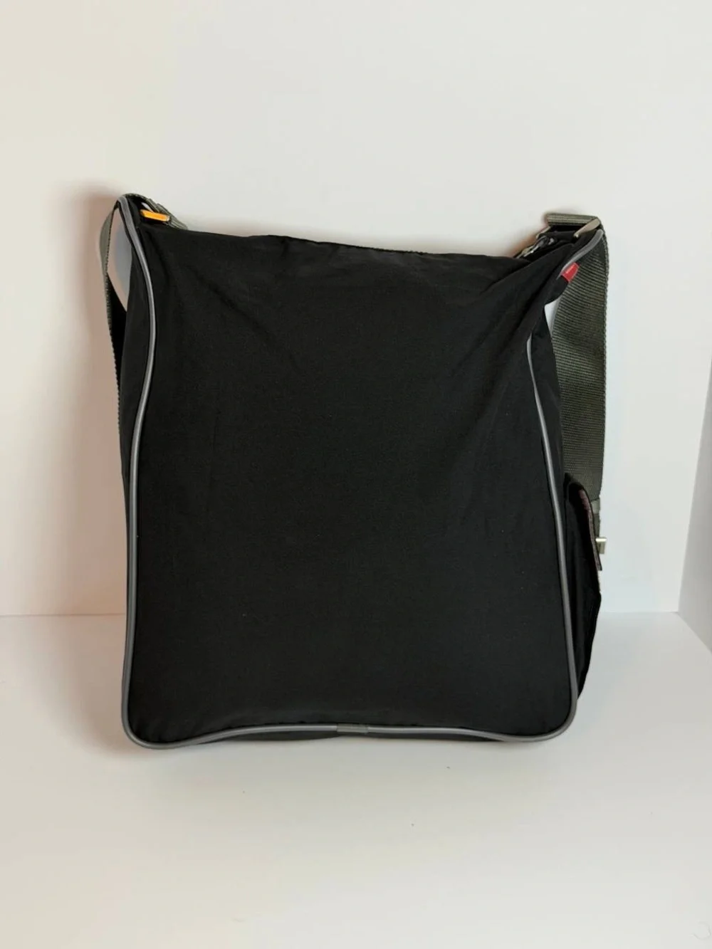 Prada Linea Rossa Sport Black Nylon Messenger Bag 2000s